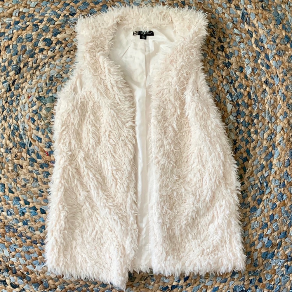 Kadence Faux Fur Cream Color Vest with POCKETS